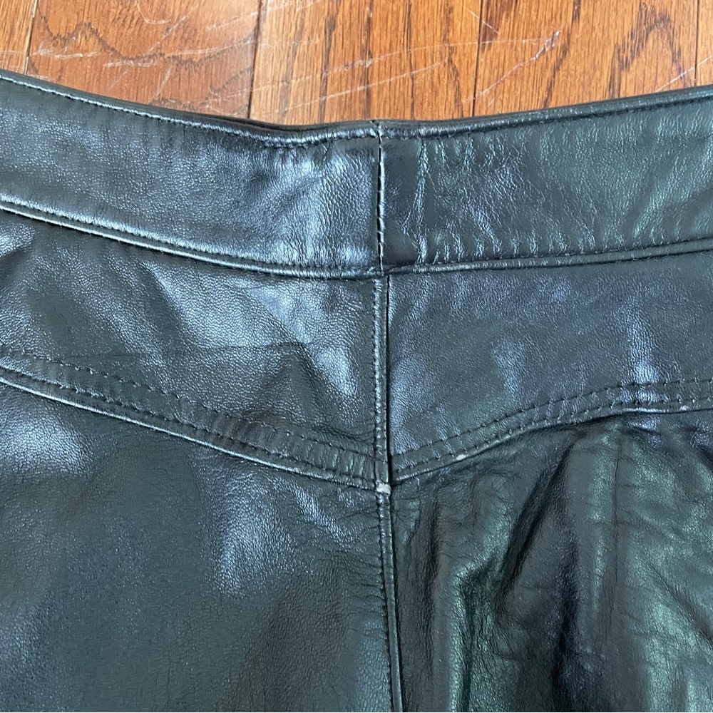 Firenze Santa Barbara Vintage Black Leather Pants - Picture 4 of 4